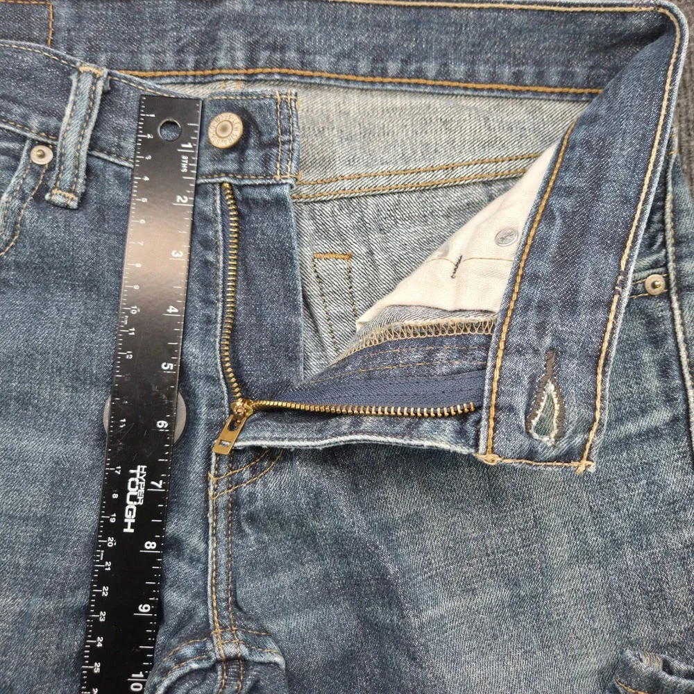 Levis 527 Mens 30x32 Blue Cotton Slim Bootcut Jeans Medium Wash Western Denim